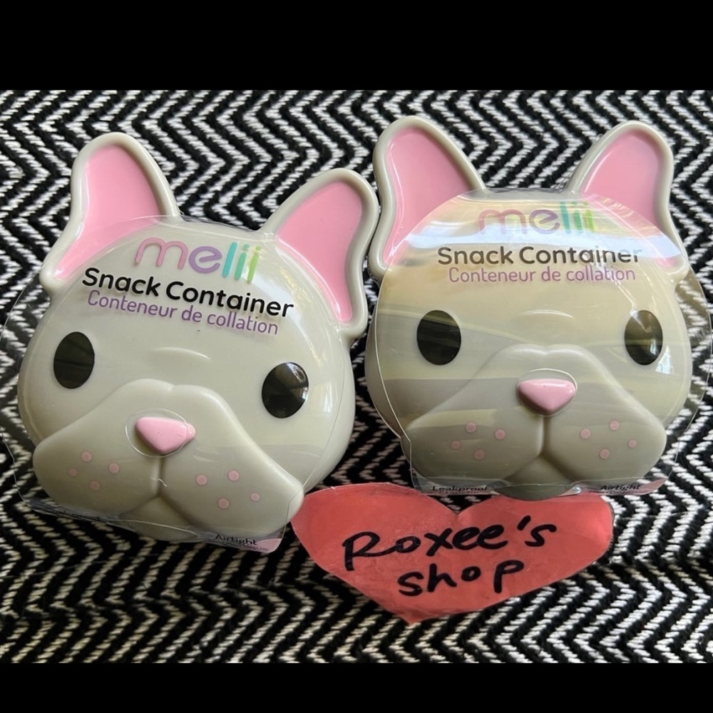 Frenchie French Bulldog Snack Containers | Set of 2